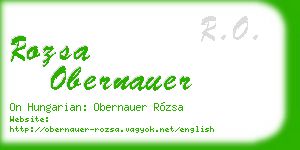 rozsa obernauer business card