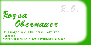 rozsa obernauer business card